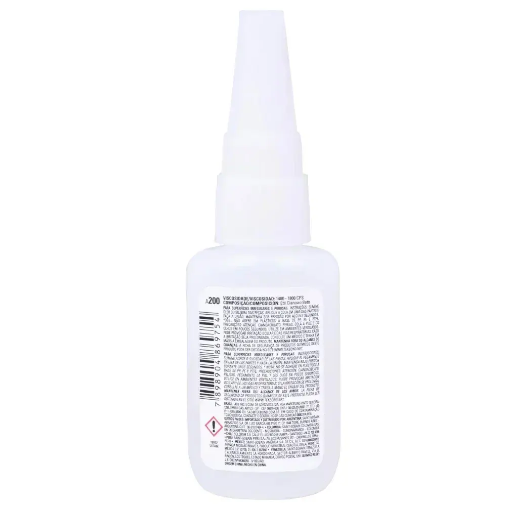 Adesivo instantâneo 200 blister 20GR Tekbond — fotografia 6