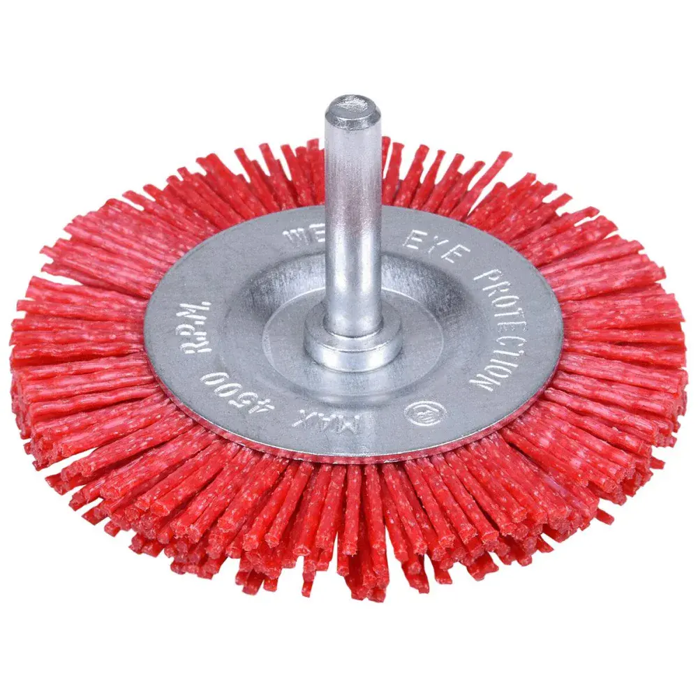 Escova circular nylon 3 com haste Worker — fotografia de referência