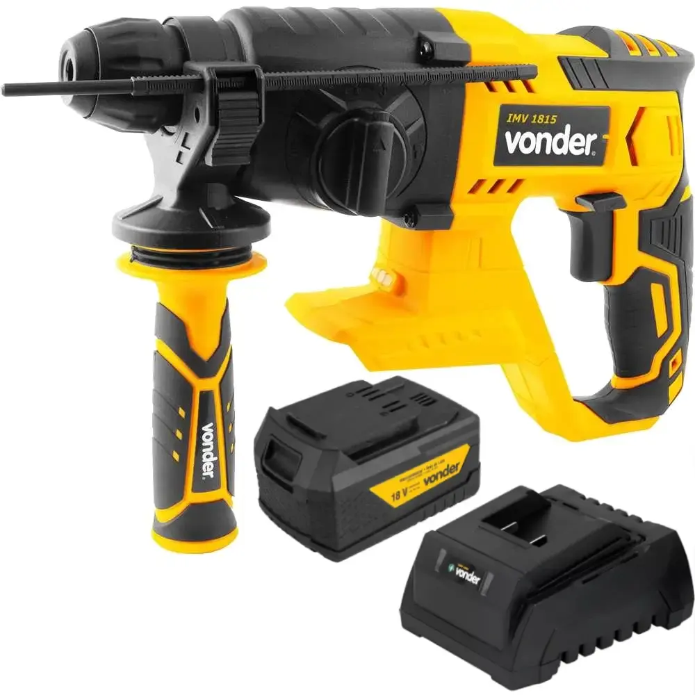 Martelete perfurador 18V com bateria e carregador Vonder Bivolt — fotografia de referência