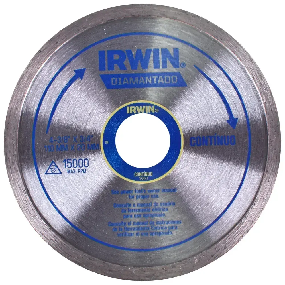 Disco diamantado contínuo 110MM 20MM 13900RPM IW13891 Irwin — fotografia 6