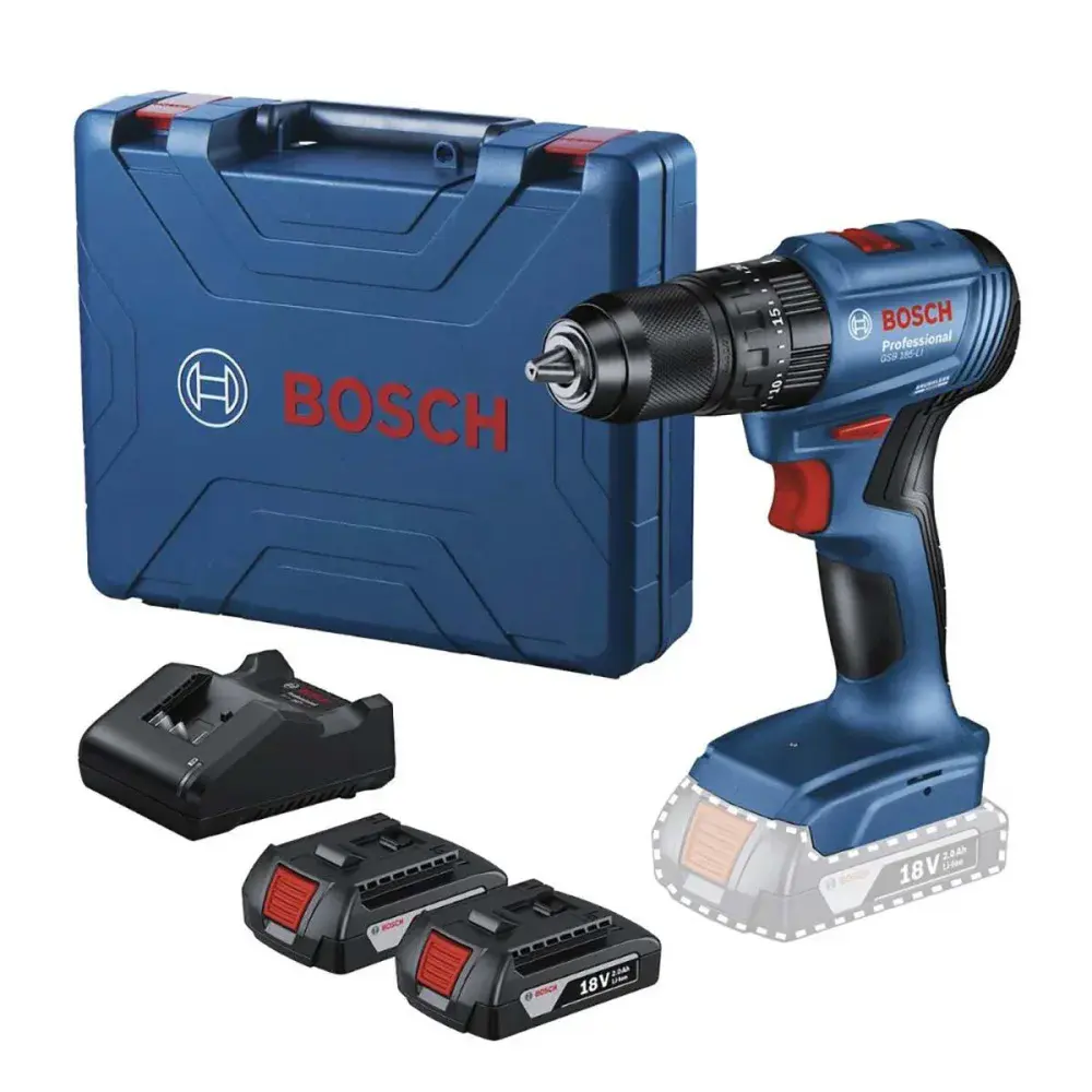Furadeira parafusadeira de impacto 18V gsb 185-LI-2B brushless sem fio Bosch — fotografia de referência