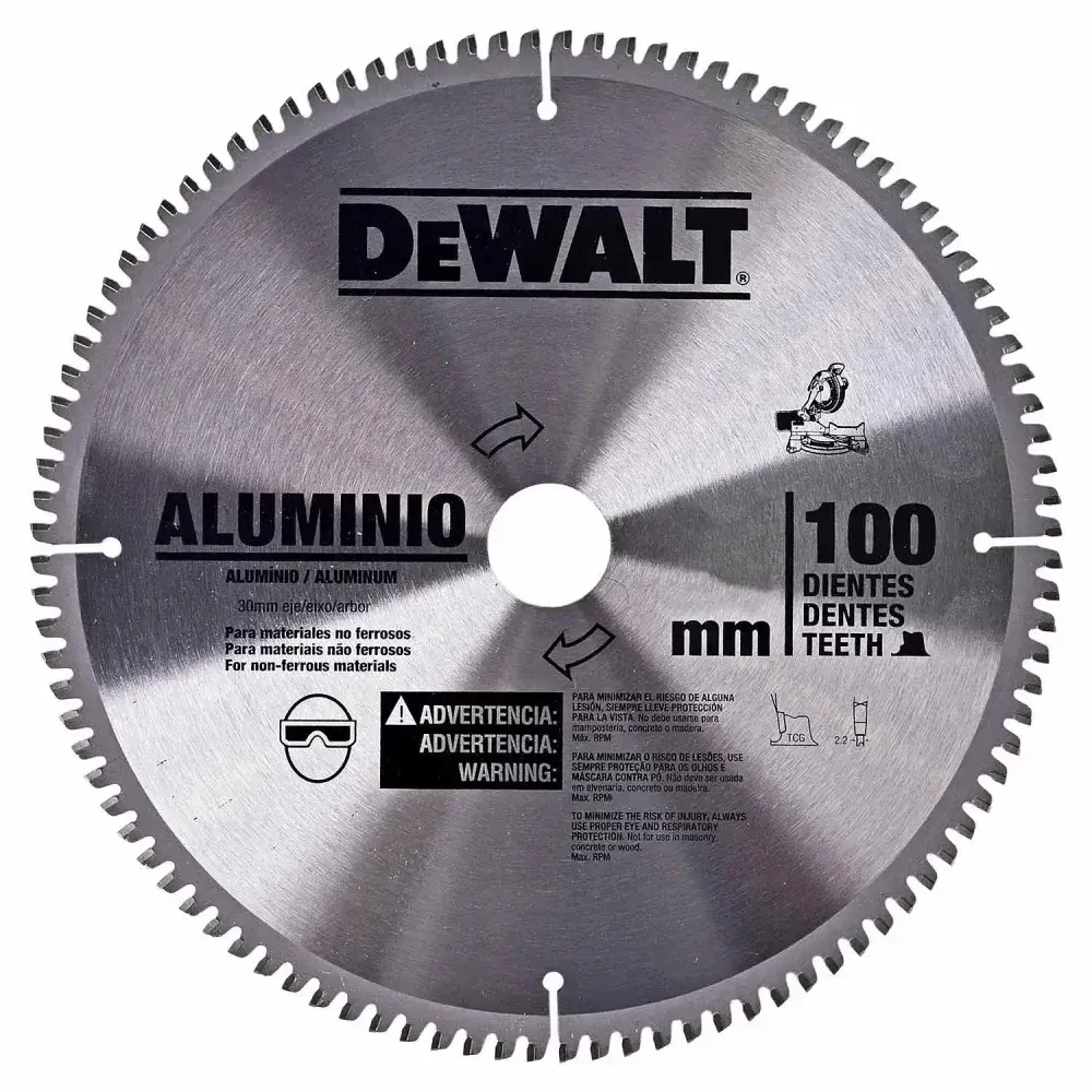 Disco de serra 12 100 d para corte em alumínio Dewalt — fotografia 6