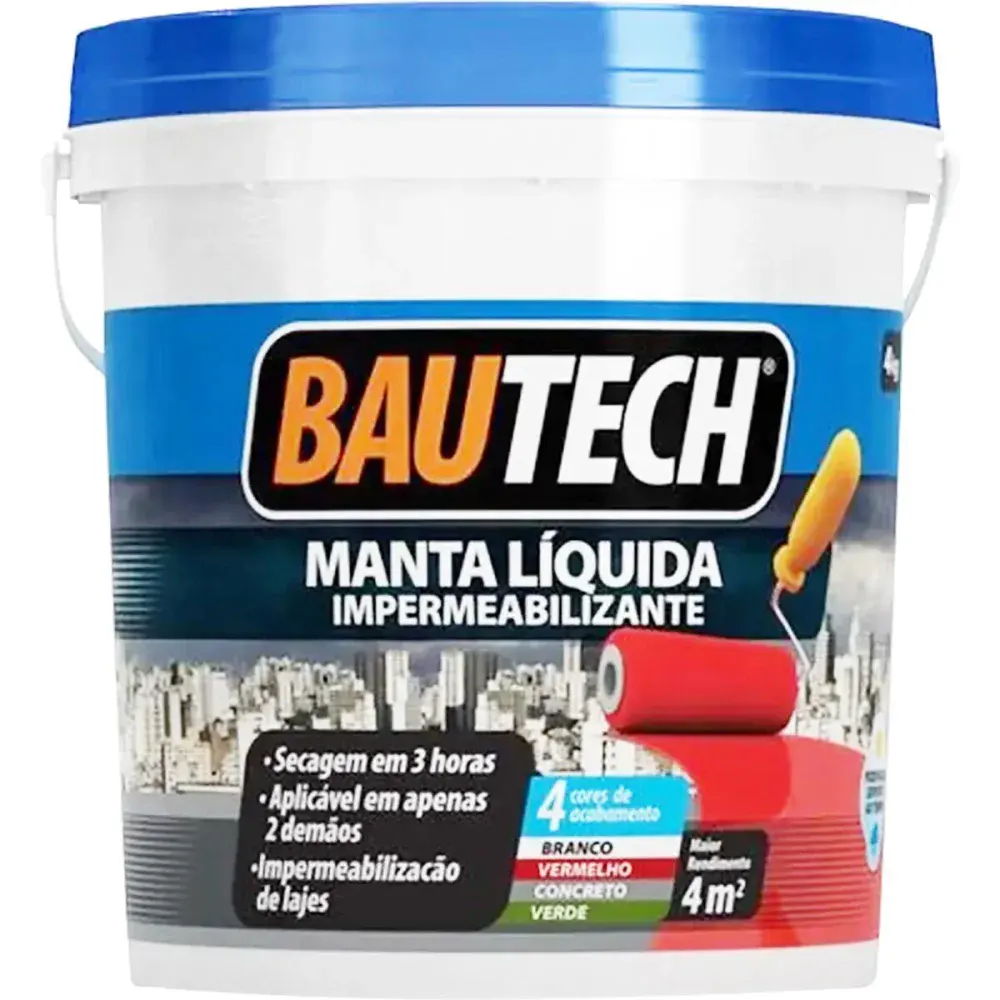 Manta liquida 4KG Bautech impermeabilizante branca — fotografia de referência