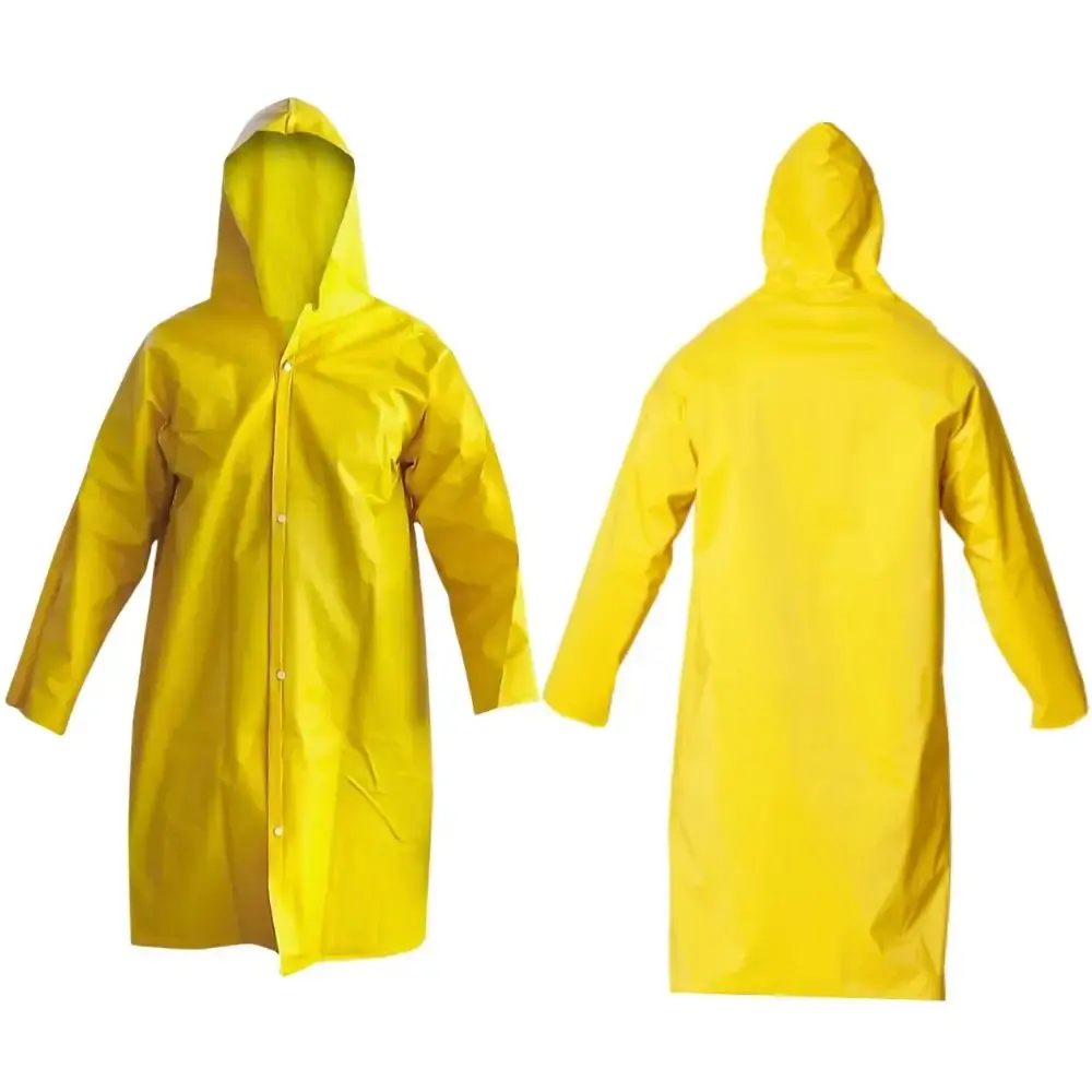 Capa de chuva PVC forrado com capuz fixo e manga longa Evald XG — fotografia de referência