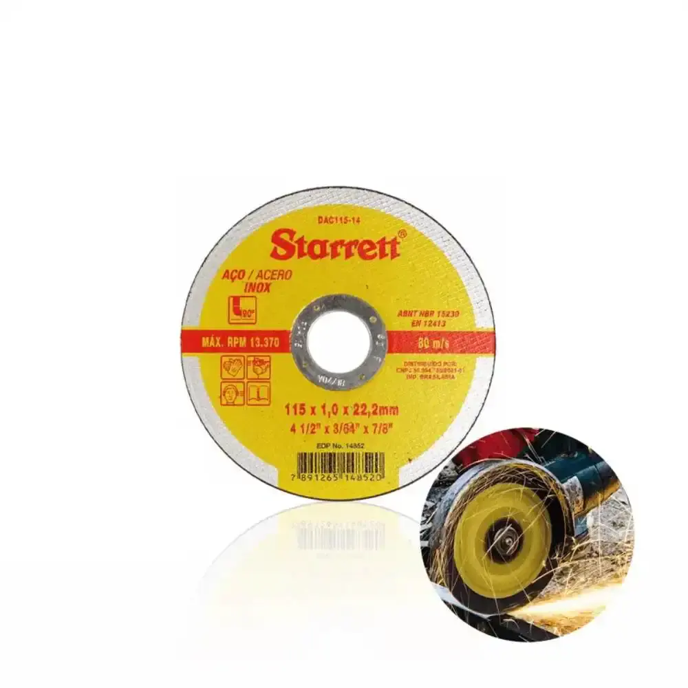 DISCO DE CORTE INOX 4.1/2 polegada X 1,0MM BNA Starrett — fotografia 4