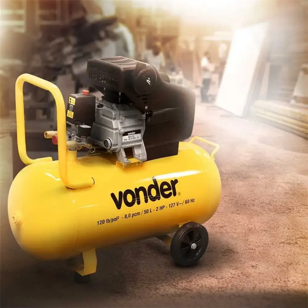 Compressor de ar portátil 8 pés 2 HP 50 litros MCV-50 Vonder 110 V — fotografia 5