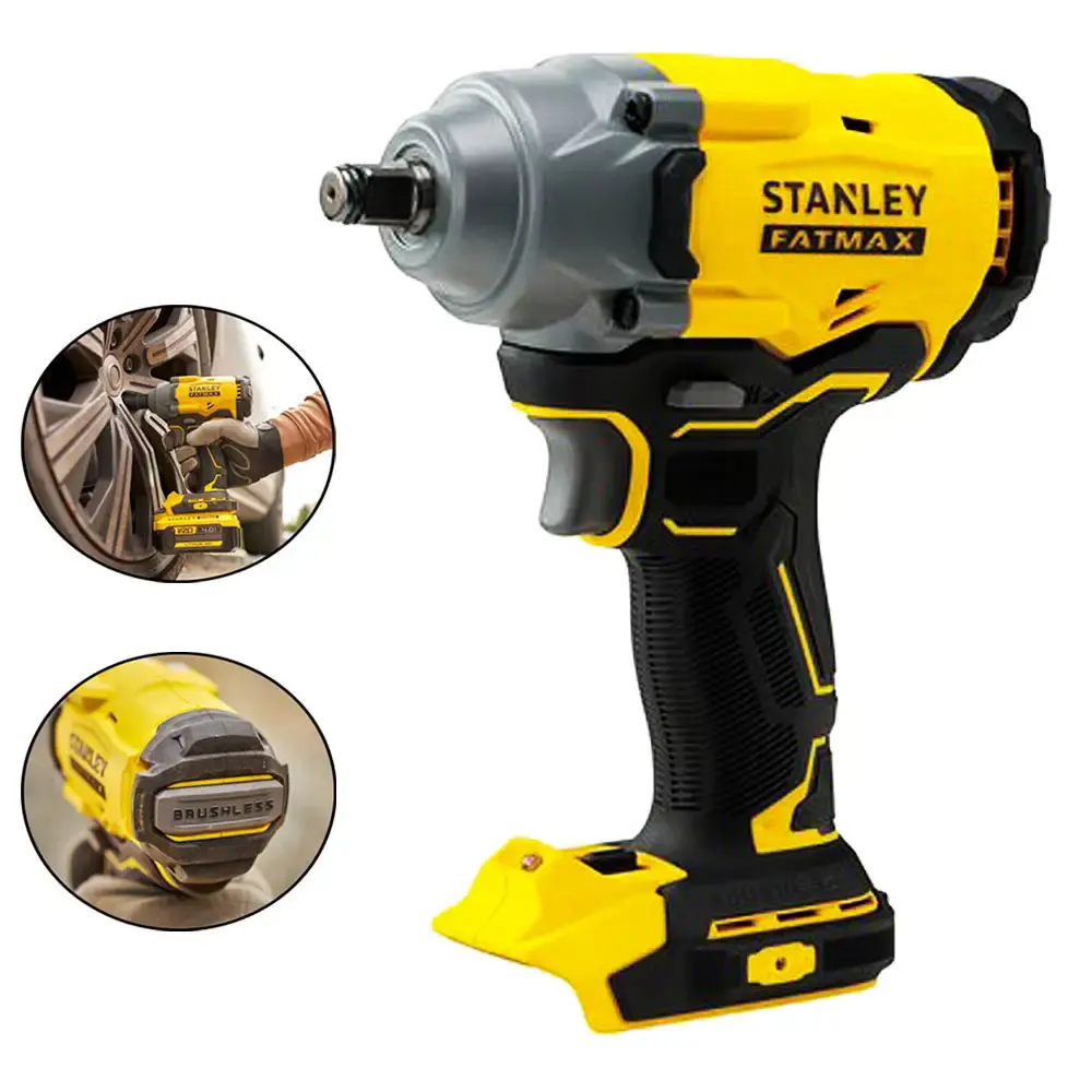 Chave de impacto bateria 20V 1/2" brush 370 nm sem bateria e sem carregador SBW920-B2 Stanley — fotografia de referência
