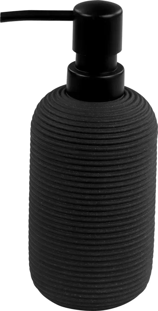 Dispenser para sabonete líquido redondo preto Kala — fotografia de referência