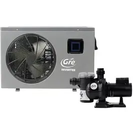 Trocador de calor inverter 30.708 BTU 220V e bomba para piscina 1/3 CV bivolt GRE GRE By Fluidra — fotografia 2