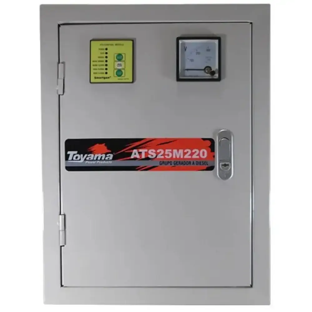 Painel ATS para geradores 22KVA mono 220V ATS-25M220 com controlador HAT560 Toyama
