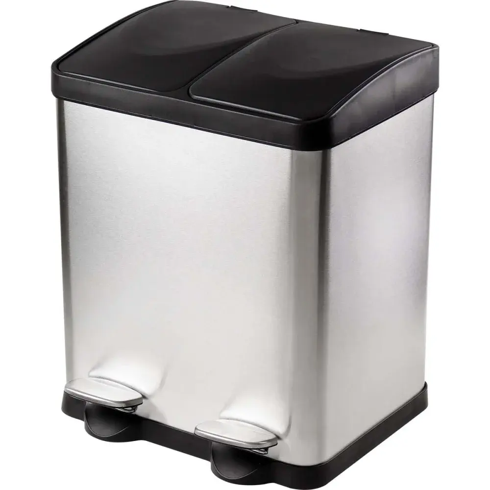 Lixeira dupla aço inox 30L Kala — fotografia de referência