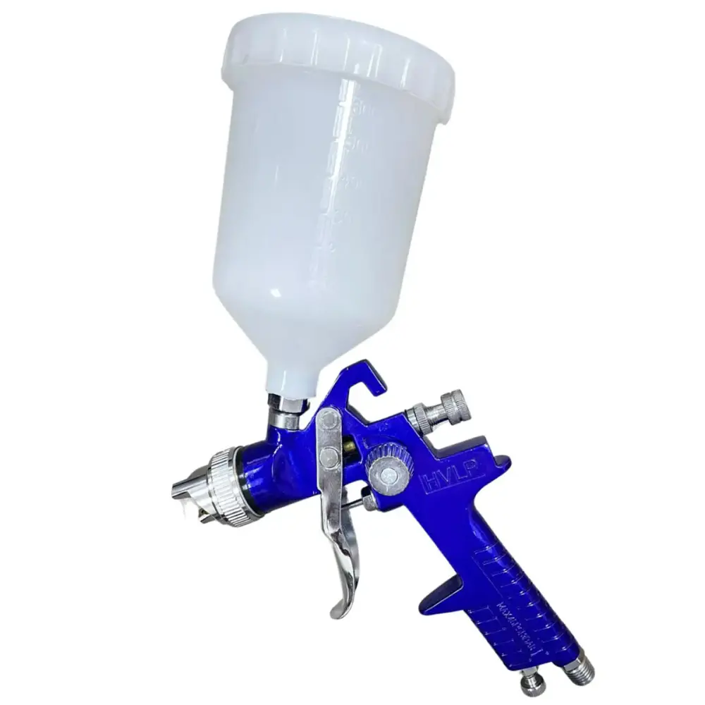 Pistola de pintura gravidade hvlp 2 bicos 1,4 e 1,7 MM EVPPHVLP600-2B Evald — fotografia 2