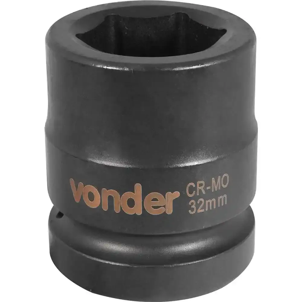 Soquete Sextavado Impacto Encaixe 1 polegada 32MM Cromado VONDER — fotografia 3