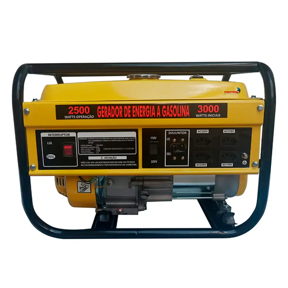 Gerador de energia à gasolina 3.0KVA 4T 3000W bivolt iwgeg ImportWay — fotografia 2