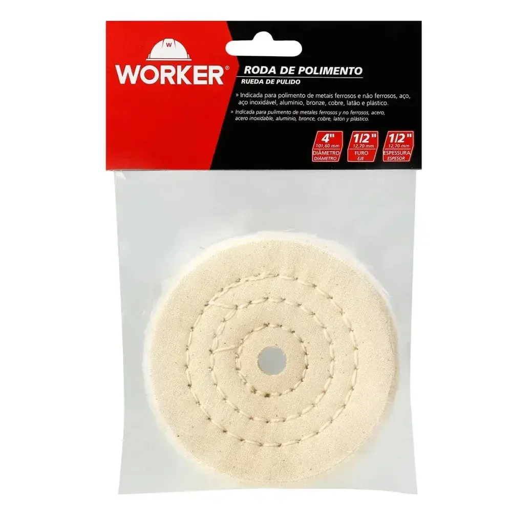 Roda de polimento 1/2 12,70MM 4500RPM Worker — fotografia 4