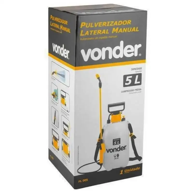 Pulverizador lateral manual 5 litros com compressão prévia PL 005 Vonder — fotografia 3