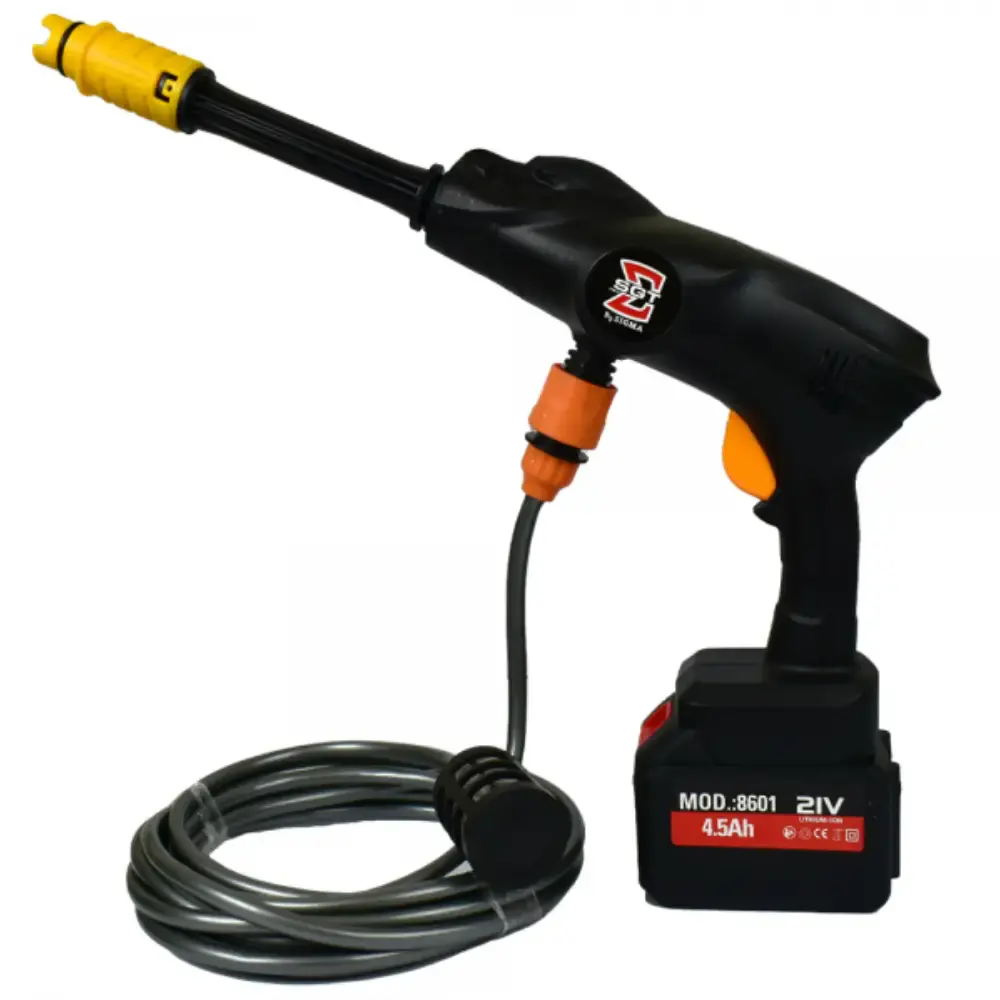 Pistola lavadora de pressão bateria 21V com carregador SGT-8601 STG Bivolt