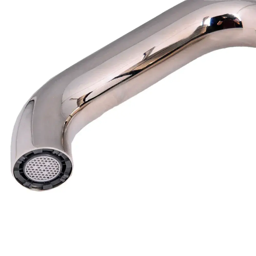 Misturador monocomando bica média níquel polido essence Grohe — fotografia 6