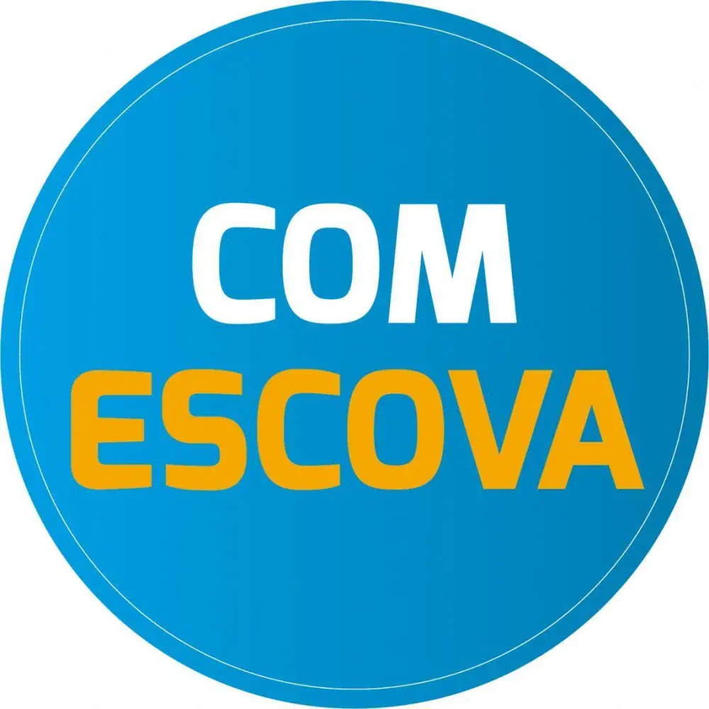 Veda porta adesivado com escova pvc branca 80CM Kala — fotografia 2