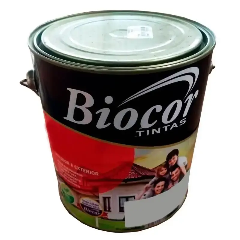 Tinta esmalte à base d'água azul del rey brilhante lata 3.6L para pisos e paredes biocor — fotografia 2