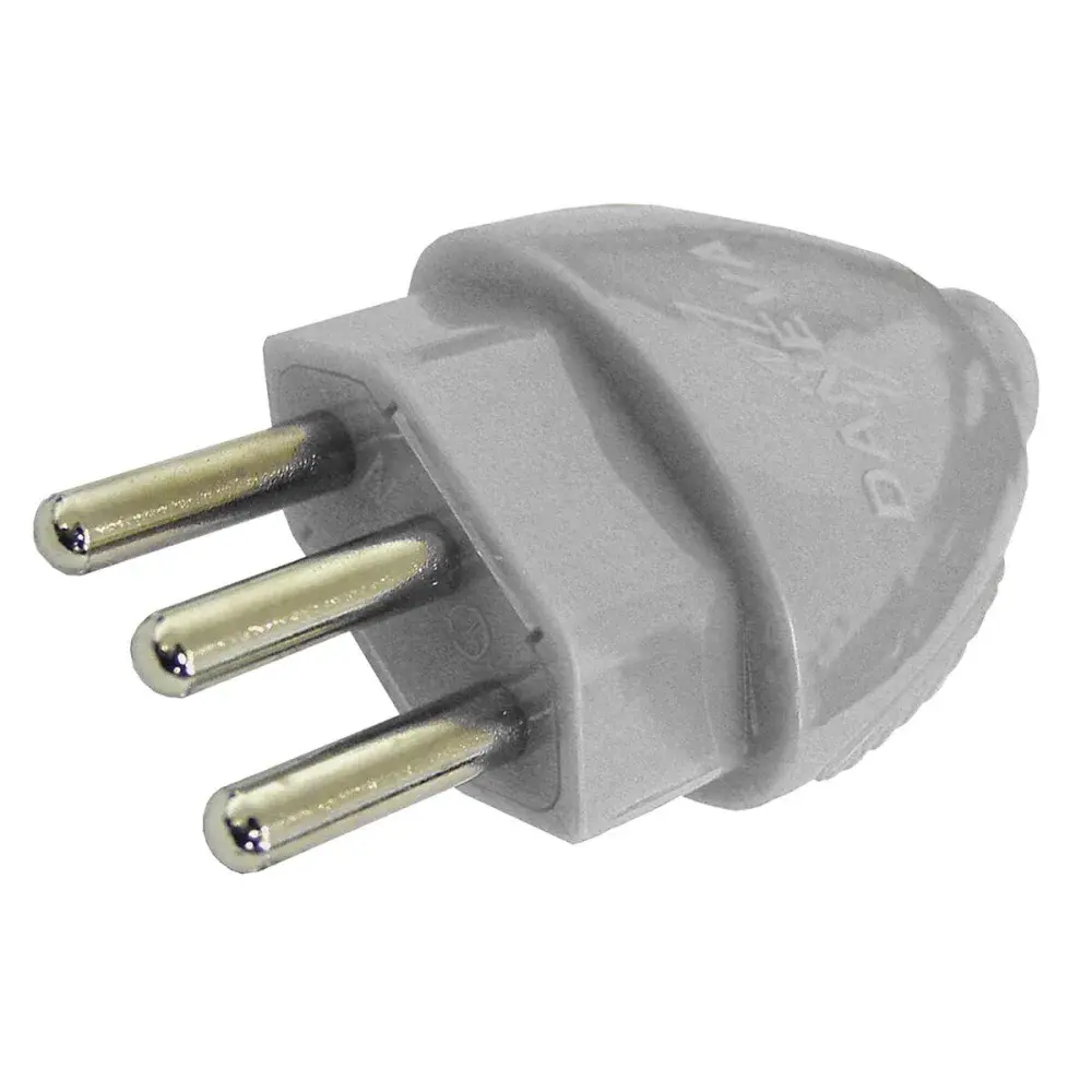 Plugue macho 3P 10A desmontável cinza Daneva