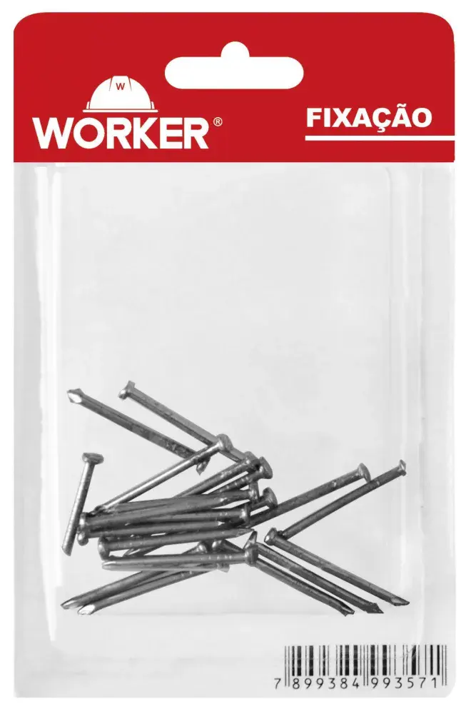 Prego aco niquelado c/c 12X12 20PCS 088 422029 Worker — fotografia de referência