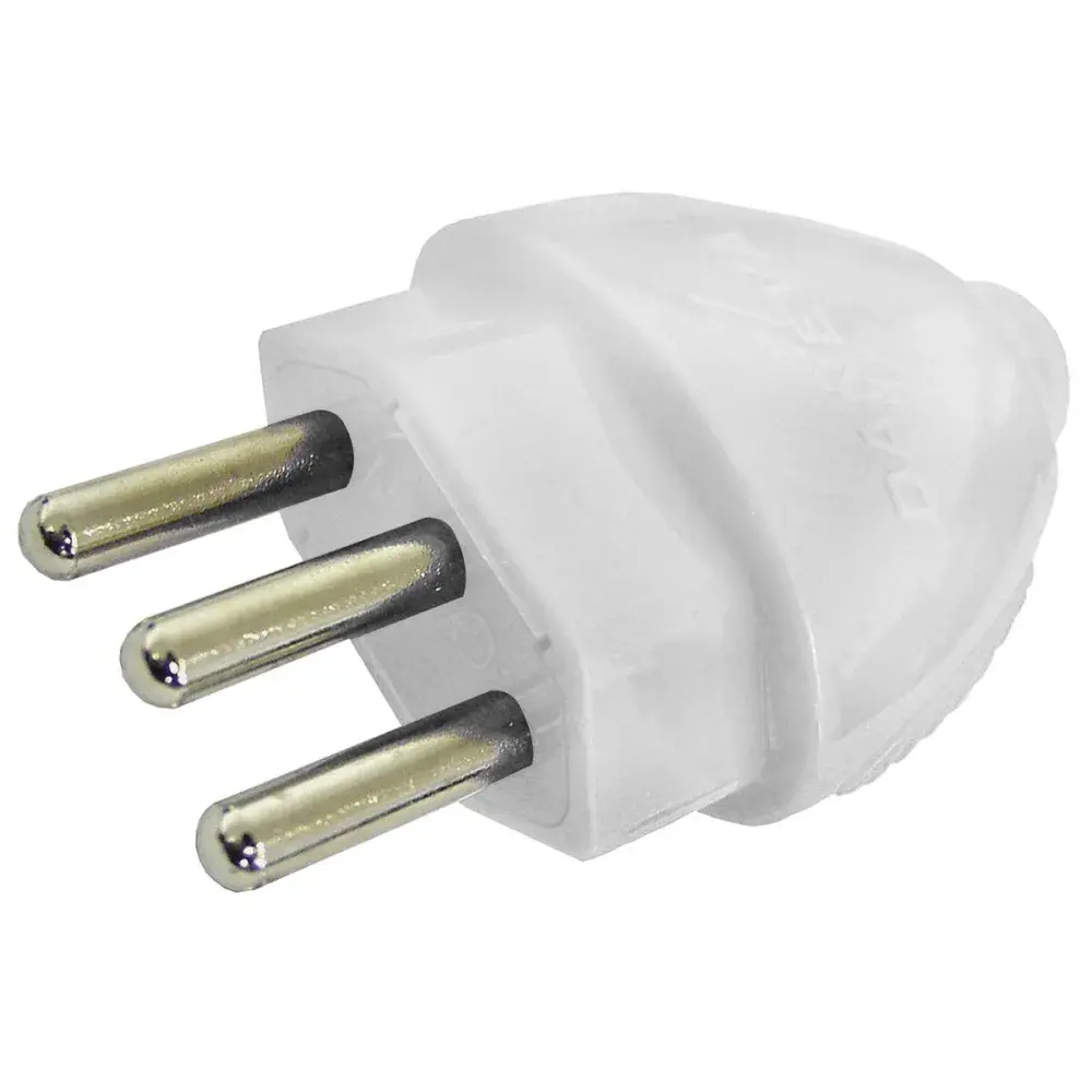 Plugue macho 3P Daneva 20A desmontável branco — fotografia de referência