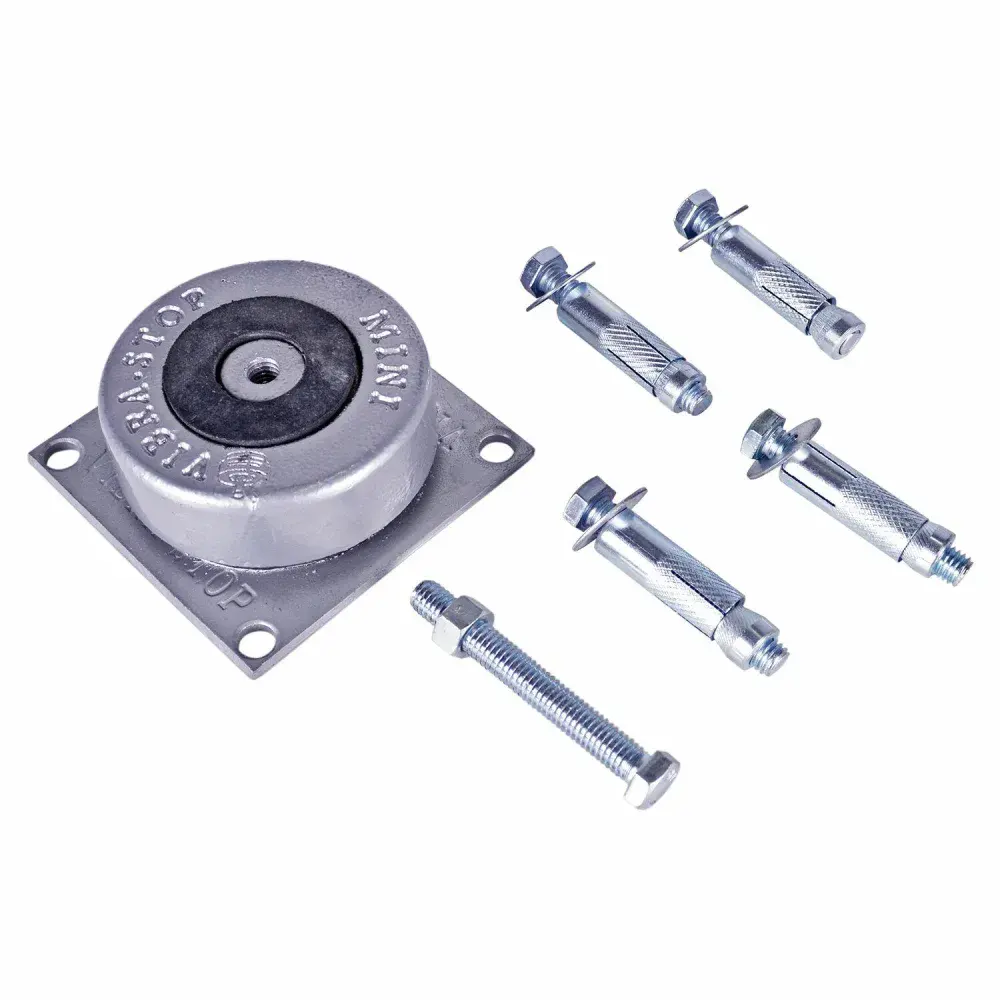 Amortecedor de impacto mini com chapa 3/8 500 kg Vibra-Stop