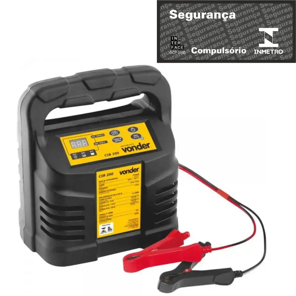 Carregador de baterias 200A inteligente CIB 200 Vonder — fotografia de referência