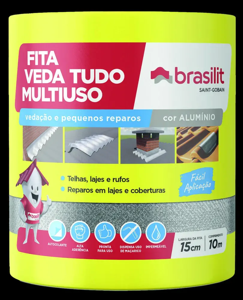 Manta autoadesiva impermeabilizante 15CM x 10M Brasilit — fotografia de referência