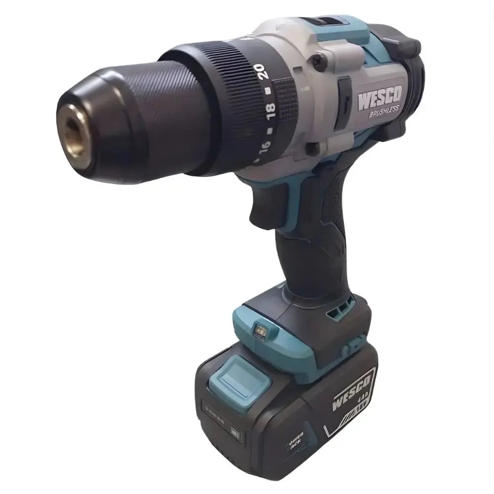 Parafusadeira furadeira impacto 18V 1/2POL 1400NM WS2417K com bateria e maleta Wesco — fotografia de referência