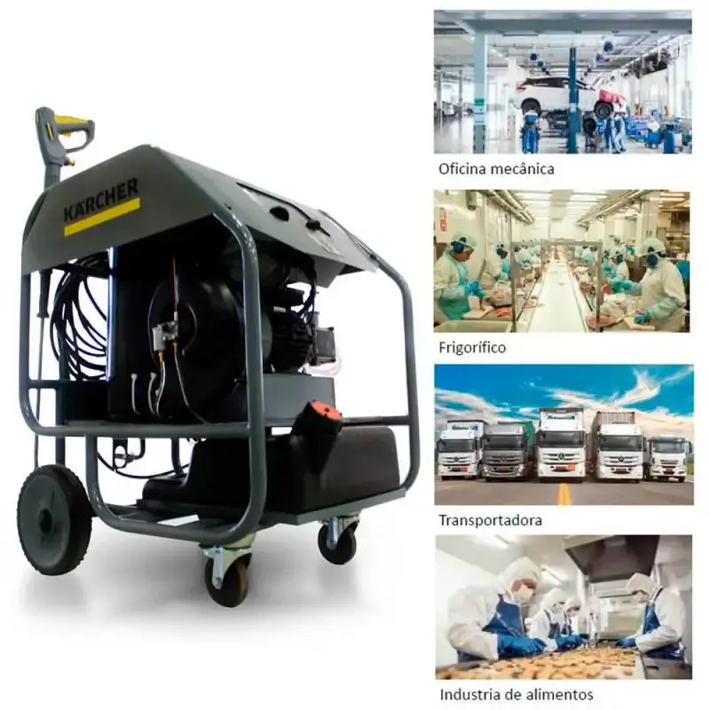 Lavadora de alta pressão 8200W água quente HDS 12/15 cage new 2175 PSI 220V trifásica Karcher — fotografia 3