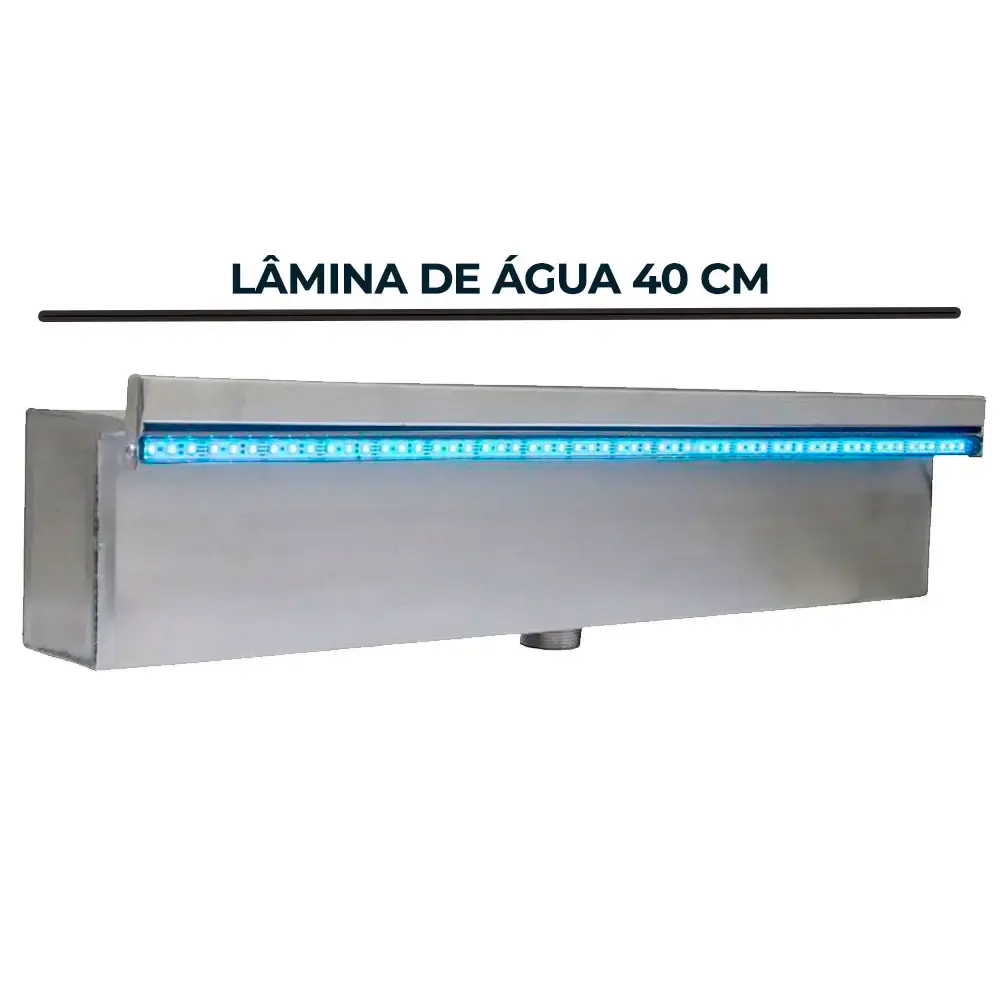 Cascata de embutir para piscina 40 CM com LED Evald — fotografia 2
