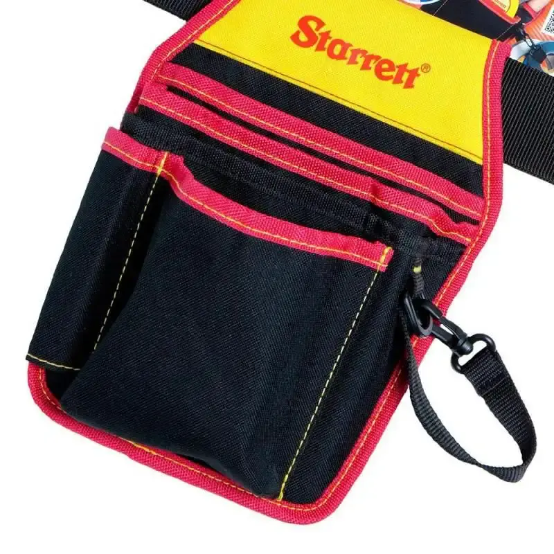 Cinto coldre duplo para ferramentas 9 bolsos com porta martelo poxp Starrett — fotografia 5