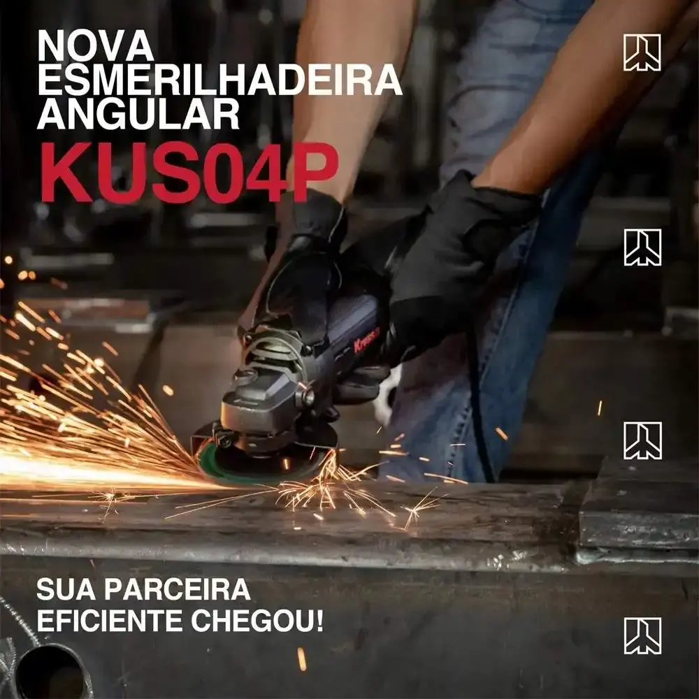 Esmerilhadeira angular 4.1/2 POL 830W 220V KUS04P Kress 220 V — fotografia 5