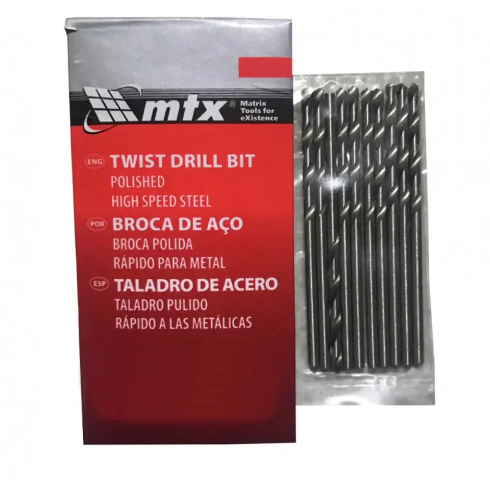 Broca de aço rápido 12 MM kit com 10 peças para metais 720209 MTX — fotografia 5
