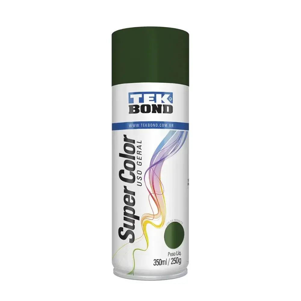 Tinta spray uso geral verde-escuro 350ML Tekbond — fotografia 2