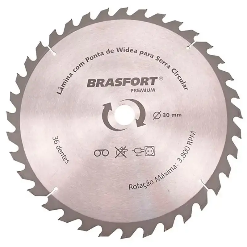 Serra Circular de Widea 7.1/4 POL x 16 MM 36 Dentes 7365 BRASFORT — fotografia de referência