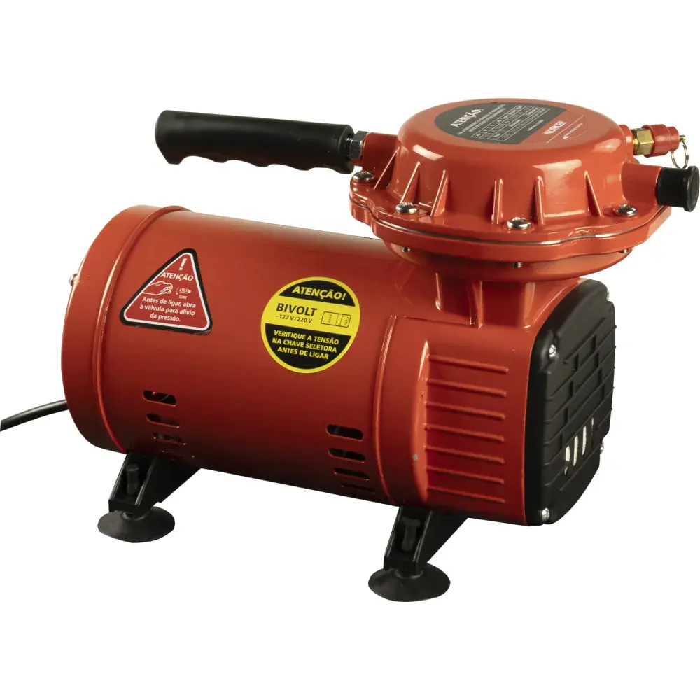 Compressor de ar direto 370W bivolt com kit de pintura Worker — fotografia 7