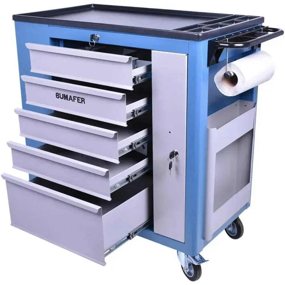 Carro oficina com 5 gavetas e painel 80X45X86CM CR-90 Bumafer — fotografia 9