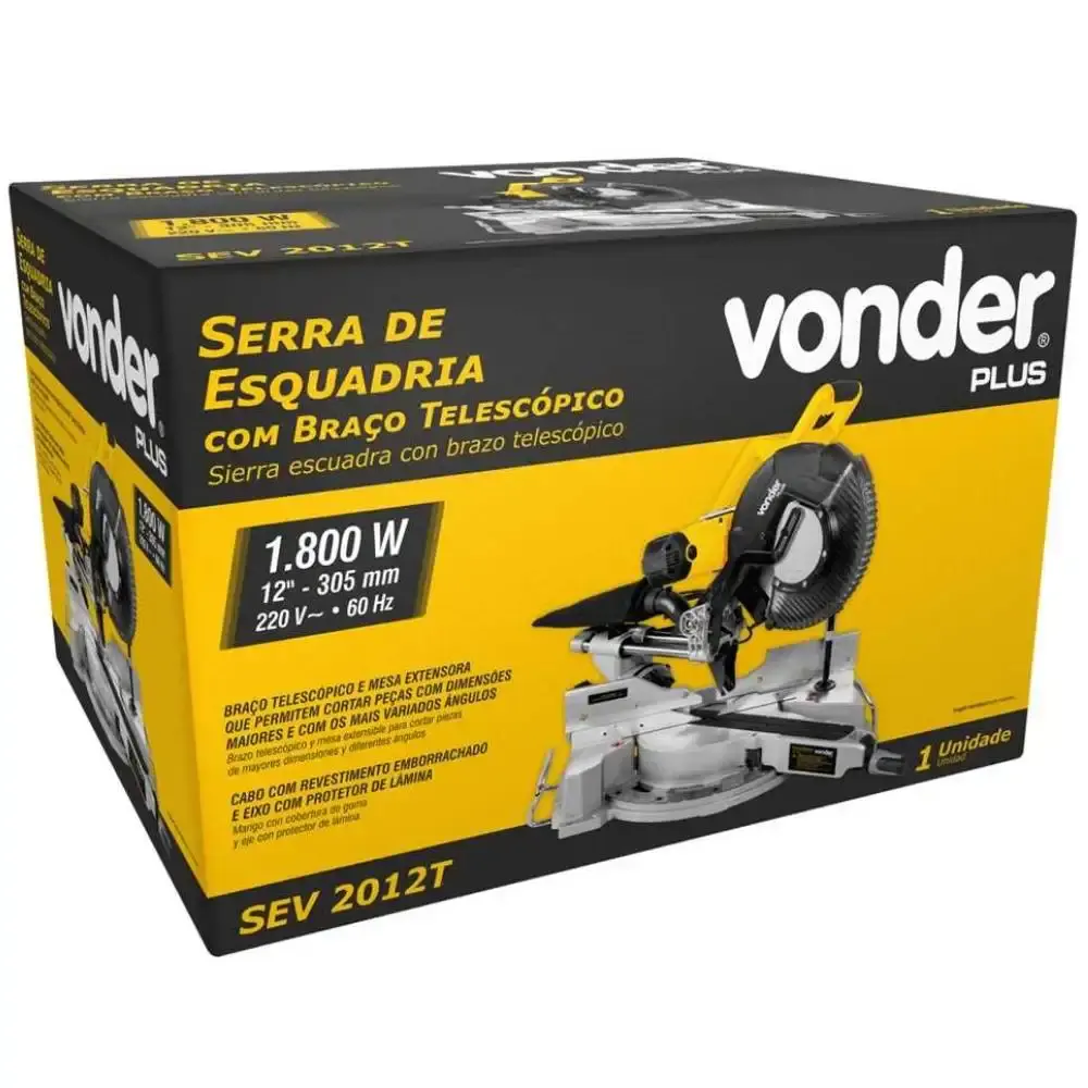 Serra de esquadria 12POL 1,8KW 220V SEV-2012T Vonder 220 V — fotografia 2