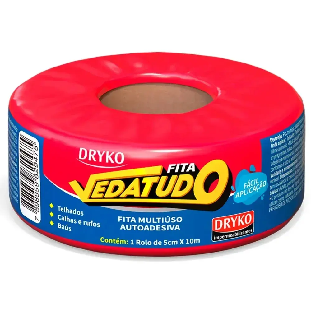 Fita autoadesiva de alumínio vedatudo 5CMX10M Dryko — fotografia 2