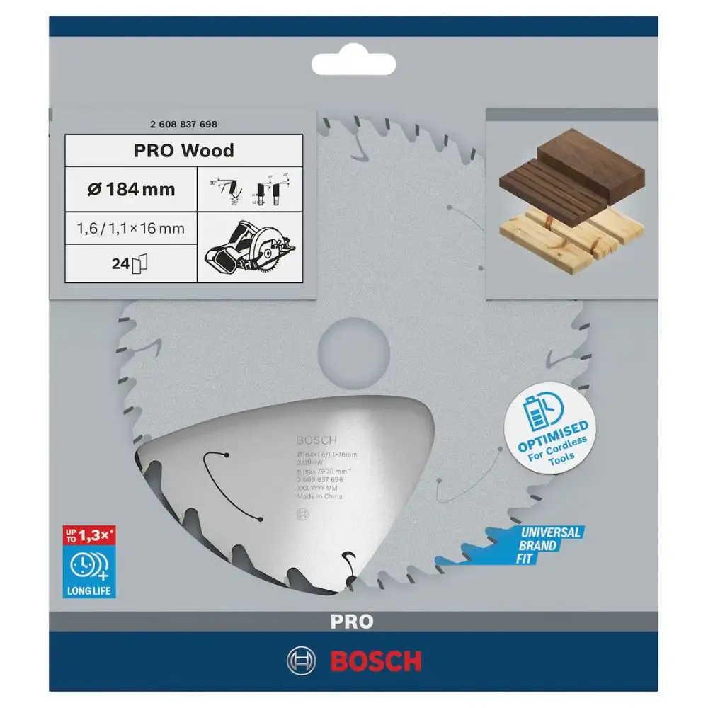 Disco de Corte STD For Wood 184 x 16 MM 24 Dentes BOSCH — fotografia 4