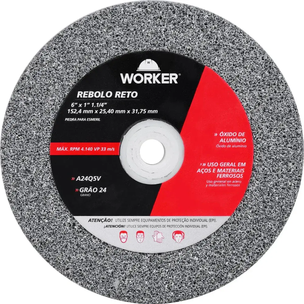 Rebolo uso geral 6X1X1.1/4 grosso Worker — fotografia 6