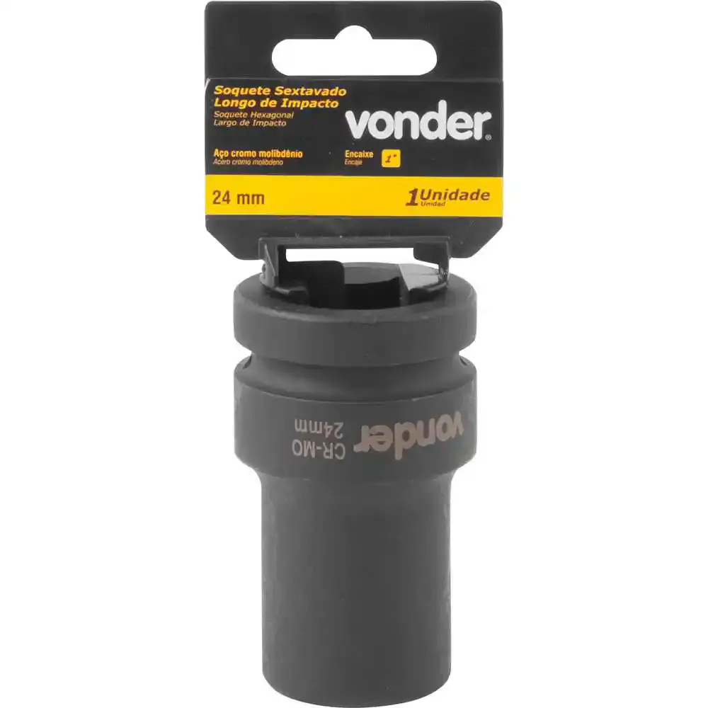 Soquete sextavado longo de impacto 24MM 1POL Vonder — fotografia 2