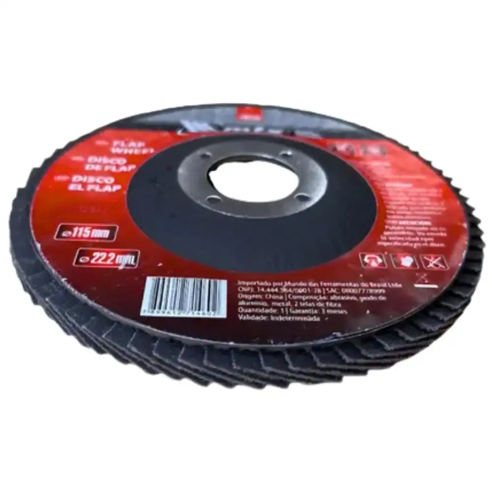 Disco de lixa flap 4,1/2 POL grana 80 kit com 20 unidades MTX — fotografia 4