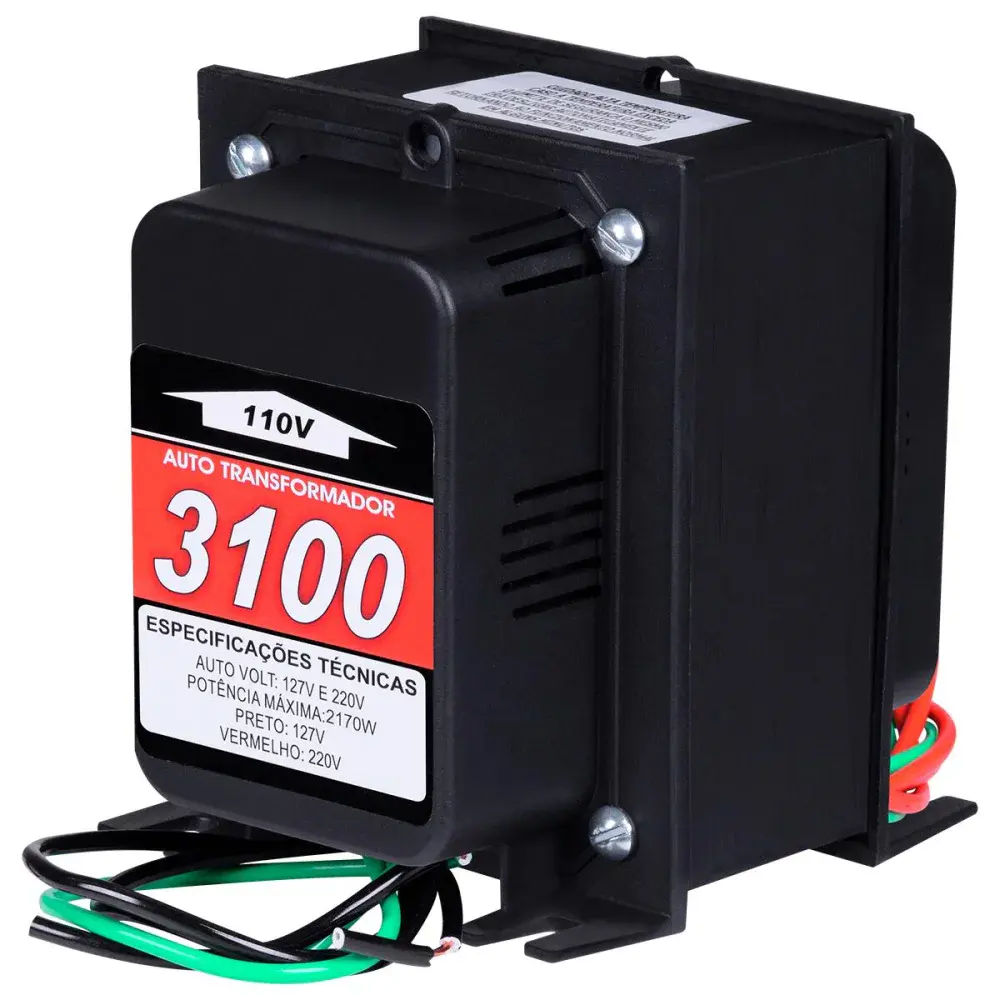 Autotransformador tripolar 3.100VA 2170W bivolt Kitec — fotografia de referência
