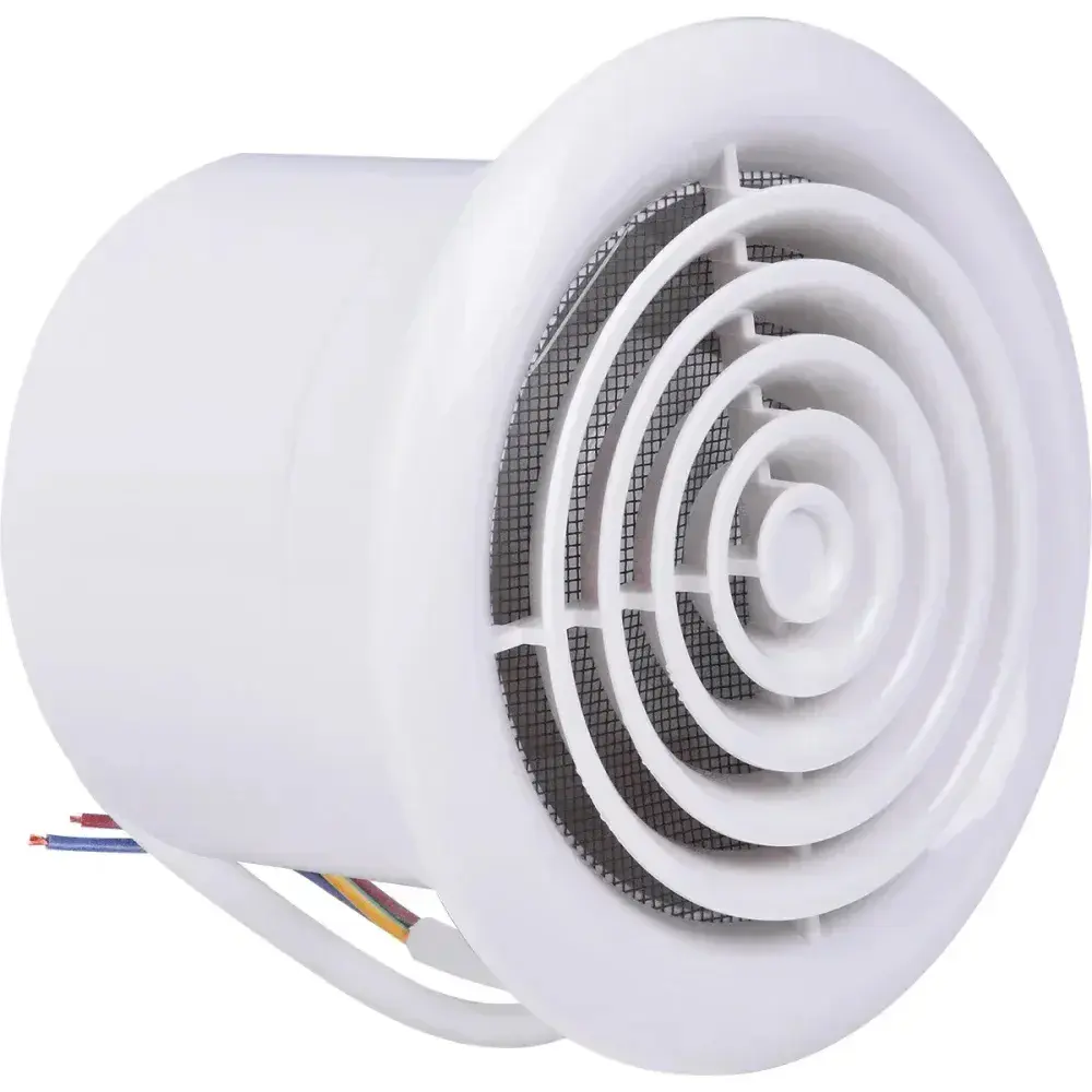 Exaustor para banheiro redondo 100MM 220V branco Liege — fotografia 6