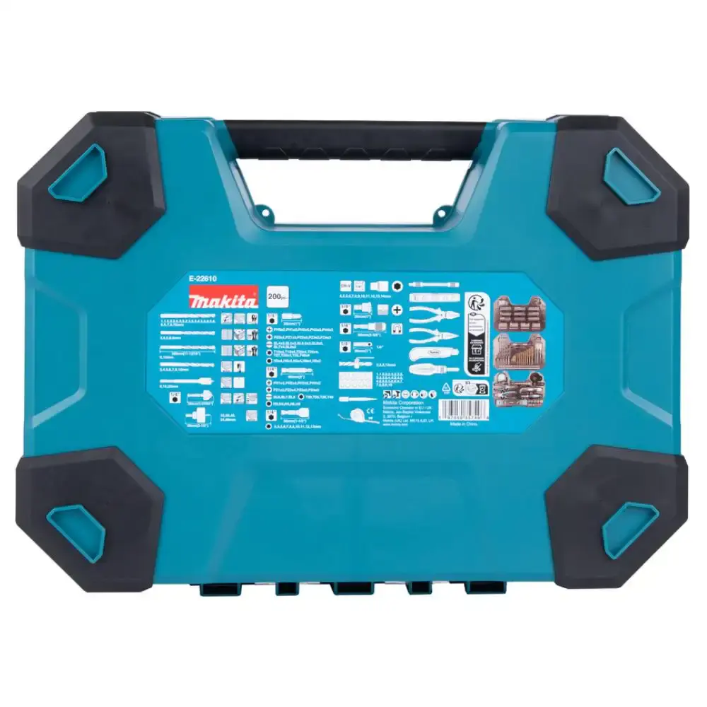 Kit de acessórios maccess com 200 peças E-22610 Makita — fotografia 3