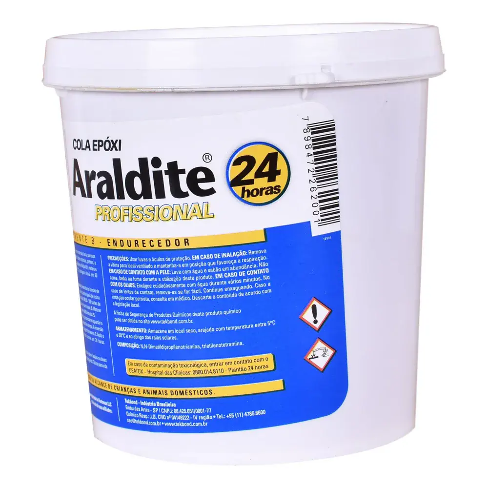 Cola epóxi Araldite profissional 1,8KG tekbond — fotografia 4